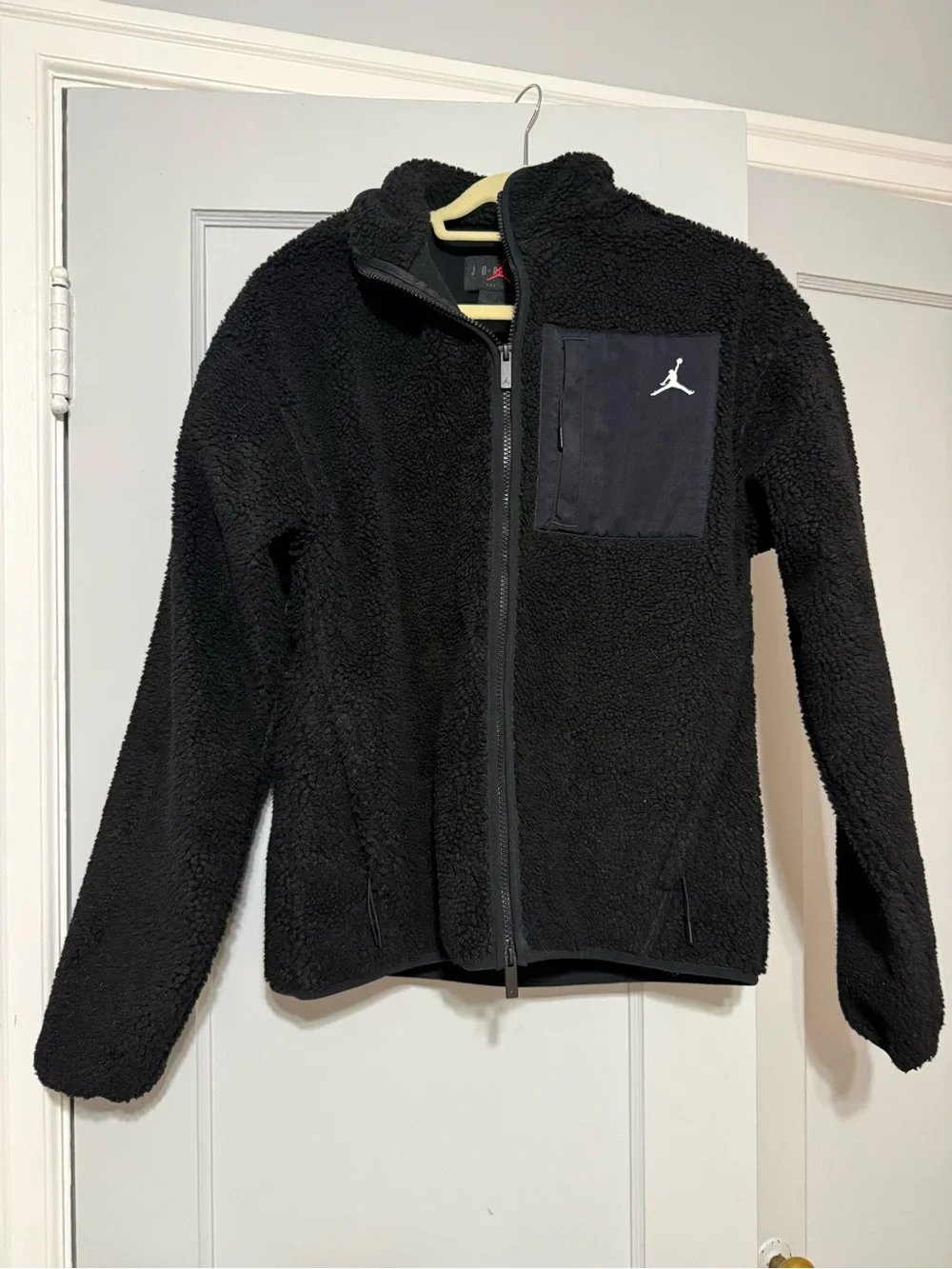 Jordan Men's Black Sherpa Zip-Up Jacket
